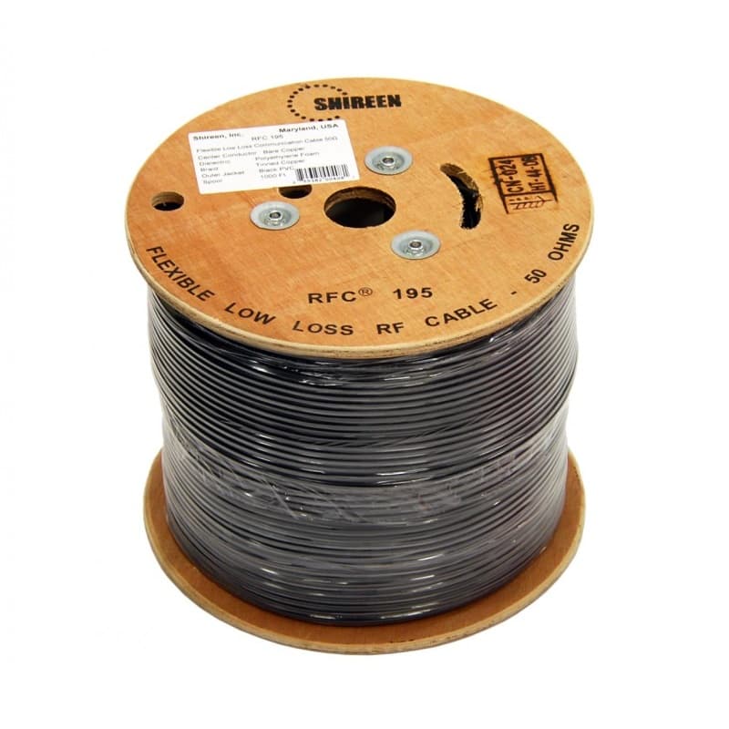 Shireen Shireen Inc RFC195 Cable 1000ft Spool 50 Ohm Coax Cable RFC195-1000