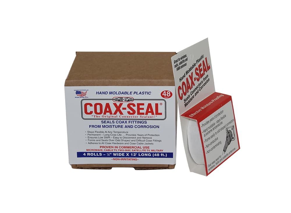 Universal Electronics Coax-Seal Hand Moldable Weatherproofing Tape, Half Inch (4 Pack) TAPE-02