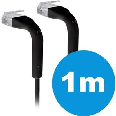 Ubiquiti UniFi Black 1m patch cable with both end bendable RJ45 UC-Patch-1M-RJ45-BK