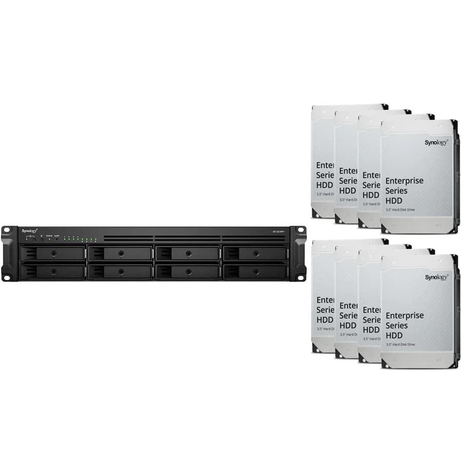 Synology Synology RTG RS1221RP+ 2U 8 Bay Rackmount NAS (96Tb) 8x Synology Enterprise 12Tb SS339-81296SE