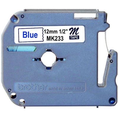 BROTHER BROTHER 12mm BLU on WHT tape for PT65 PT85 PT100 1049631