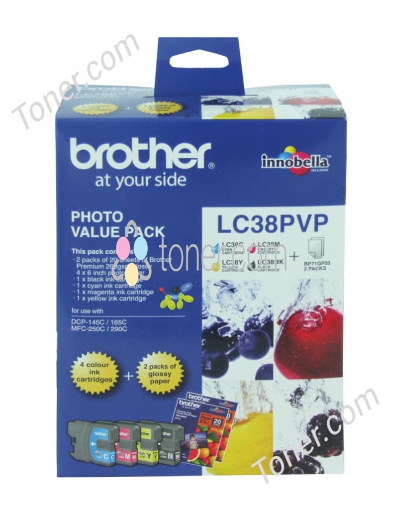 BROTHER BROTHER LC38 Ink pk BLK Cyan Magenta Yellow 1055984