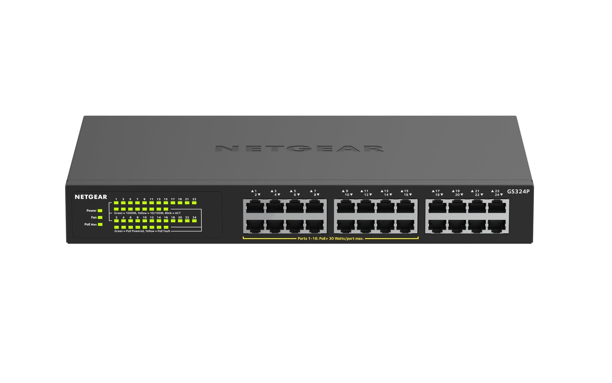 NETGEAR NETGEAR GS324P 24-PORT POE+ GB UNMNGD SWTCH 190W 4634346