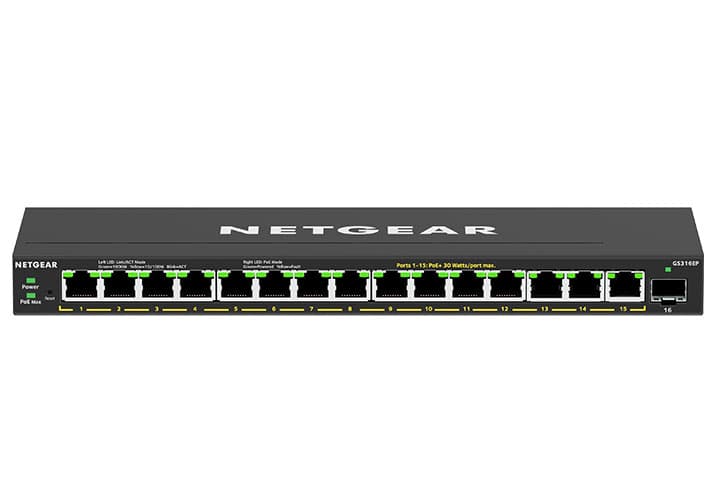 NETGEAR NETGEAR 16 PORT POE GIGABIT ETHERNET PLU 5206893
