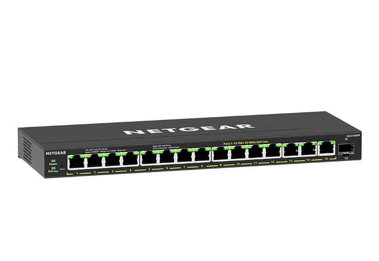 NETGEAR NETGEAR 16 PORT POE GIGABIT ETHERNET PLU 5206894