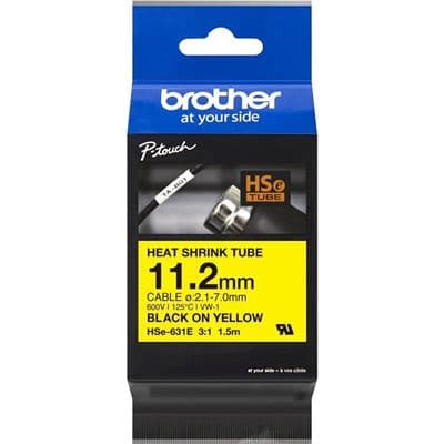 BROTHER BROTHER HSE631E 11.2MM B ON Y HEAT SHRINK TAPE 5610417