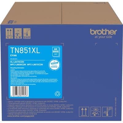 BROTHER BROTHER TN851XLC XL CYAN TONER CARTRIDGE 5684380