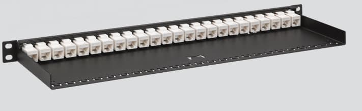 RACKMOUNT.IT RACKMOUNT.IT PATCHPANEL 24 PORT-2/3U-BLACK FRAME-WHIT 6584396