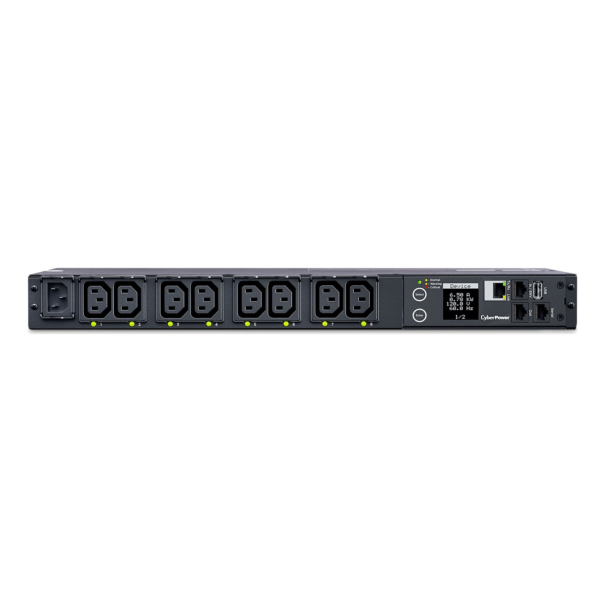 CyberPower Systems Switched ePDU 1RU horizontal 12Amp input 387554