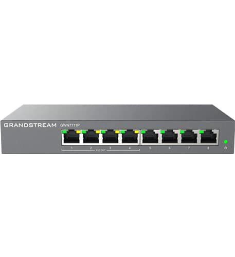 Grandstream Networks GWN7711P Layer 2 Lite Managed Switch 8-port PoE 485557
