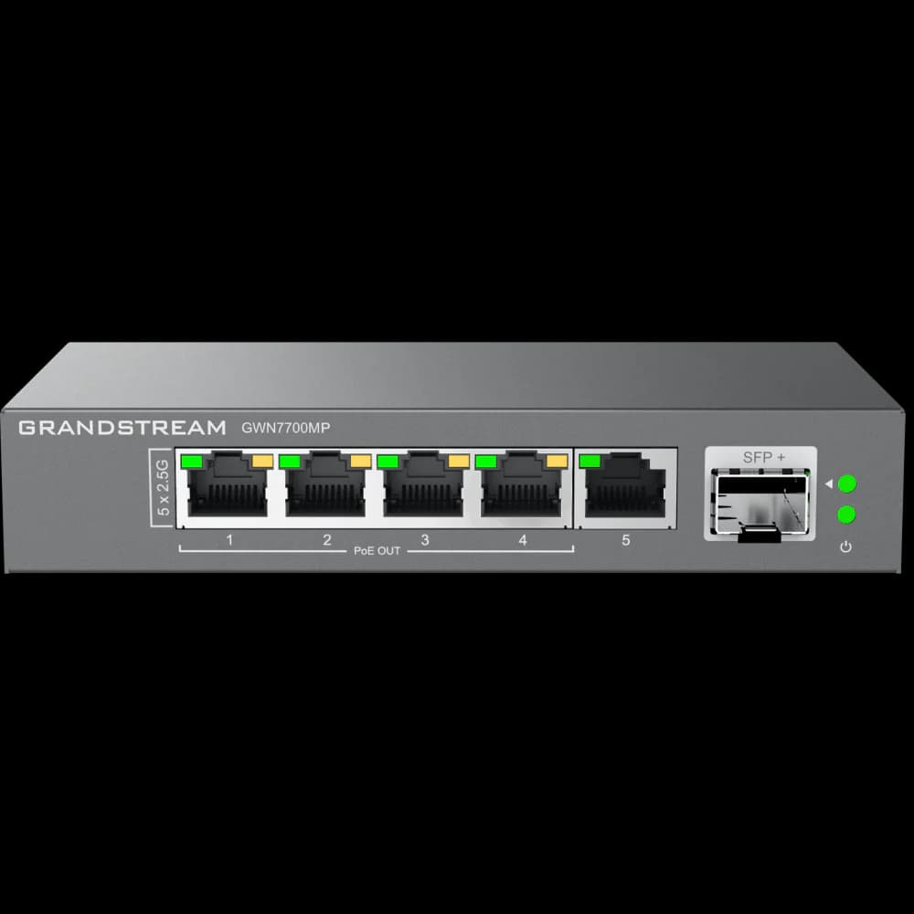 Grandstream Networks GWN7700MP Unmanaged Multi-Gigabit Switch 5-port 2.5 GigE 1-port SFP+ 488571