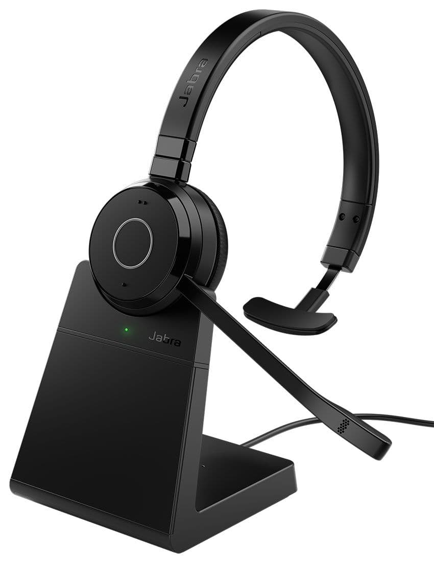Jabra Evolve 65 TE UC Mono USB-A + Link 390 with Charging Stand 489427