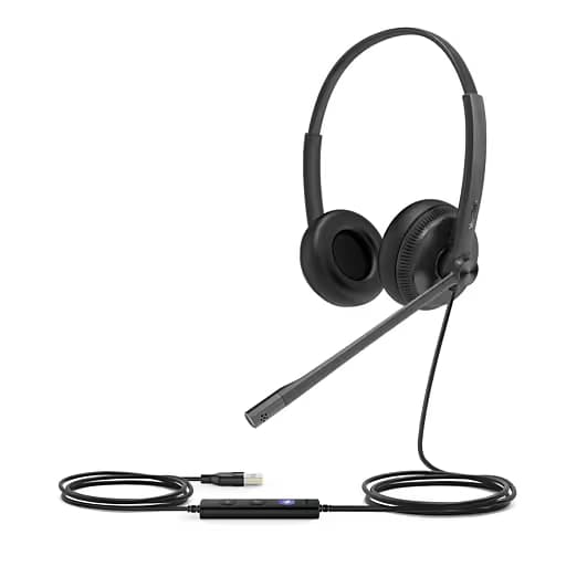 Yealink UH34 Wired Headset USB Dual with Noise Cancelling Microphone 492492