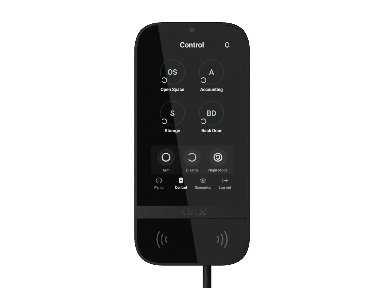 Ajax Wired Keypad with a Touch Screen and Contactless Authorization (White) 81718 KeyPad TouchScreen Fibra White