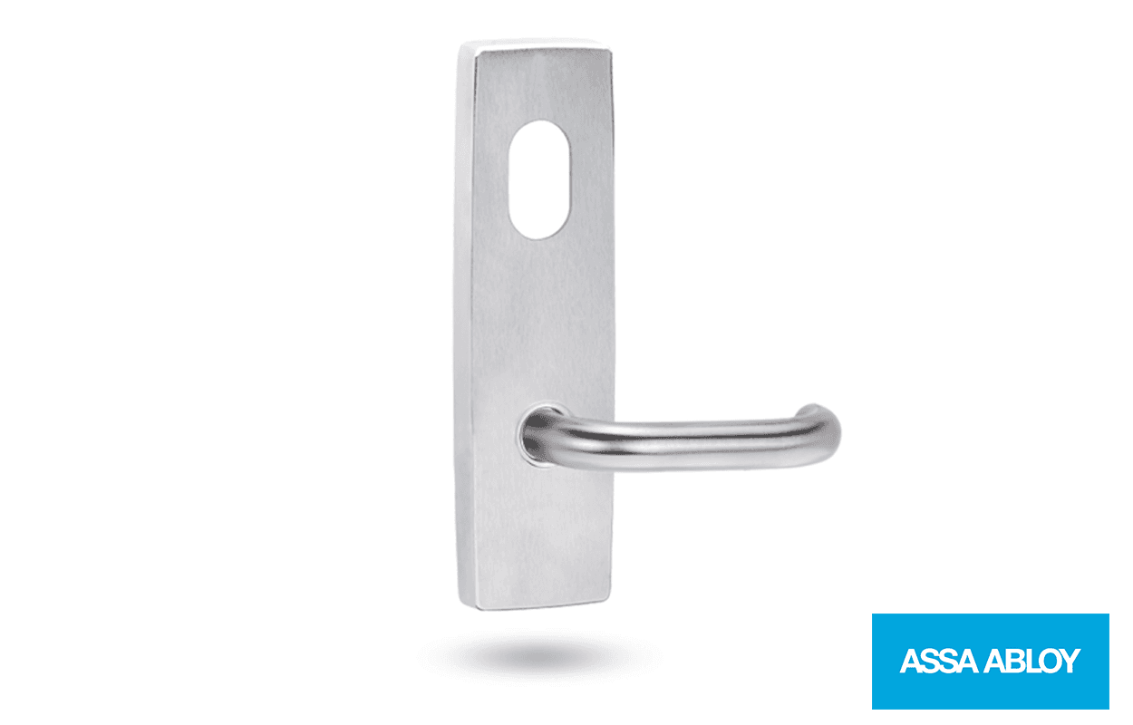 EXT SQ END PLATE - CYLINDER AND LEVER 70 SATIN CHROME L1801/70SC