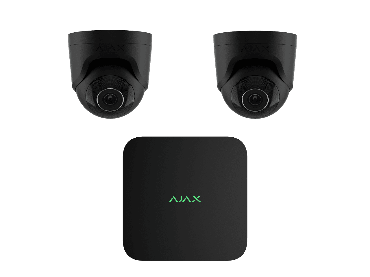 Ajax 2 x 5mp TurretCam - 8 Channel Ajax Kit (Black 8TB) 2 x 5mp TurretCam - 8 Channel Ajax Kit-BLACK-8TB