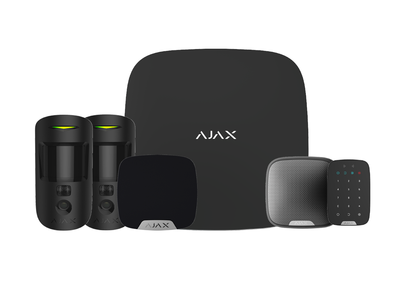 Ajax Wireless KeyPad Motion Cam Kit (Black) Wireless KeyPad Motion Cam Kit - Black