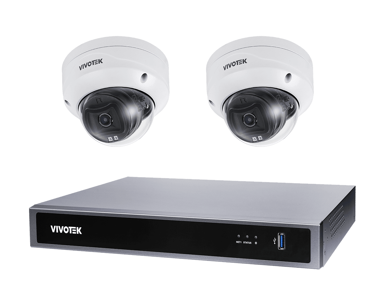 Vivotek 2x FD9383-HTV - ND9326P Kit Vivotek (10TB) 5MP-DOME-VF-2CAM-8CH-KIT
