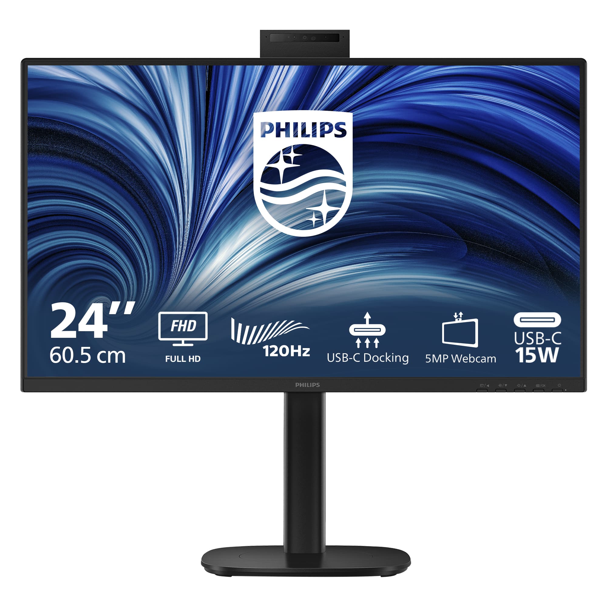 PHILIPS 24B2U3301H/75 24" 16:9 1080P FHD IPS LED 120HZ,4MS,DOCK,RJ45,CAM,H/ADJ,4YR