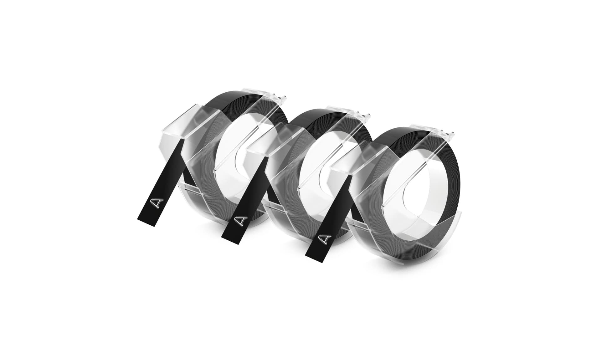 DYMO DYMO Genuine Embossing Label Tape. 3PK 9mm x 3m. indoors or outdoors (1741670) 1741670
