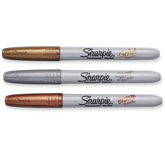 Sharpie Sharpie Metallic Fine Point Perman Marker Gold Silver Bronze 1823815