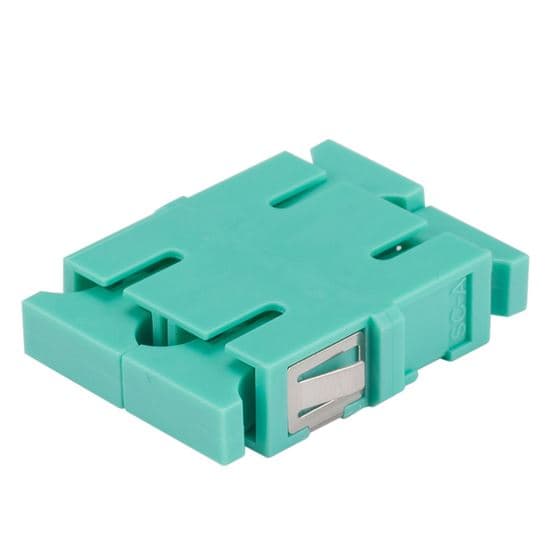 Dynamix DYNAMIX Adapter SC Duplex MM Aqua Flangeless, Zirconia Ceramic Sleeve A-FXSCSC-DMM