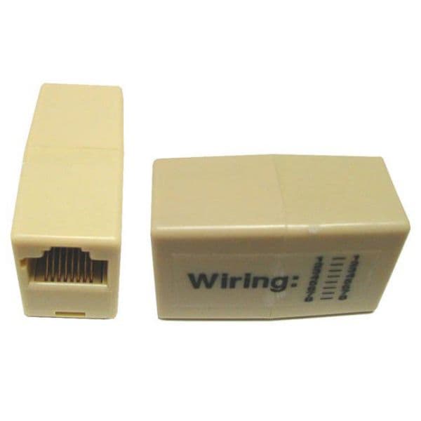 Dynamix Voice Rated RJ11/RJ12 6x Conductor 2-Way Joiner (2 Sockets - Beige) A-RJ12-1-1