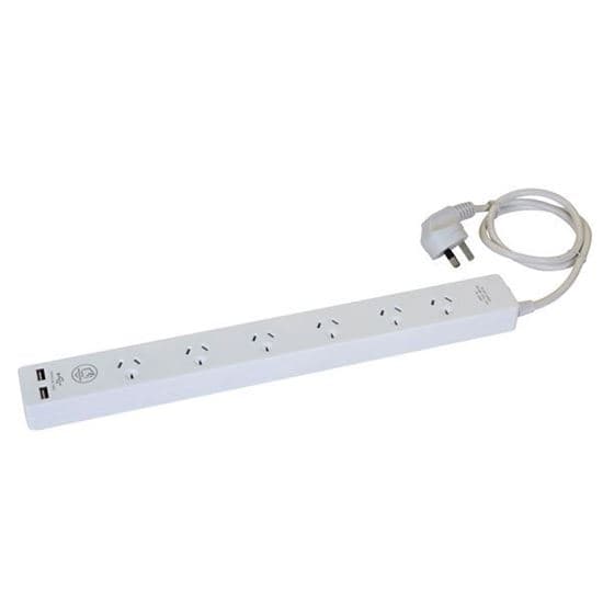 Dynamix DYNAMIX 6-way 10A Home & Office Powerboard with two USB 3.4A A16U