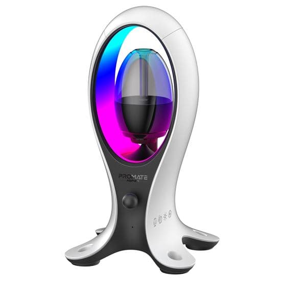 Promate PROMATE 5W Dynamic HiFi RGB Speaker with Headphone Stand & USB Hub. ALPHA-X