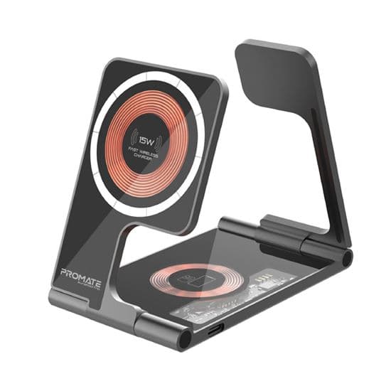 Promate PROMATE 3-in-1 Ultra-Slim Foldable 15W Magsafe Wireless Charging AURAFOLD-TRIO