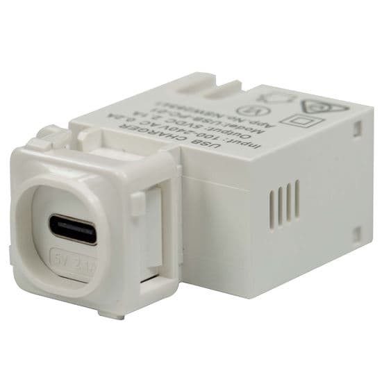 Dynamix DYNAMIX USB-C 2.1A Keystone Charging Mech. AV-USB-PC-01