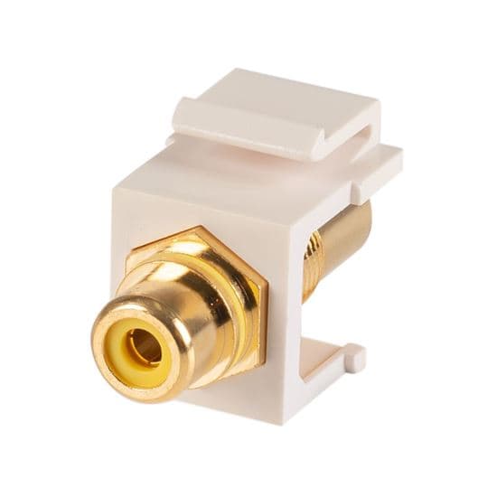 Dynamix DYNAMIX Yellow RCA to RCA Keystone Adapter. Gold Plated AVP-RCA-YE