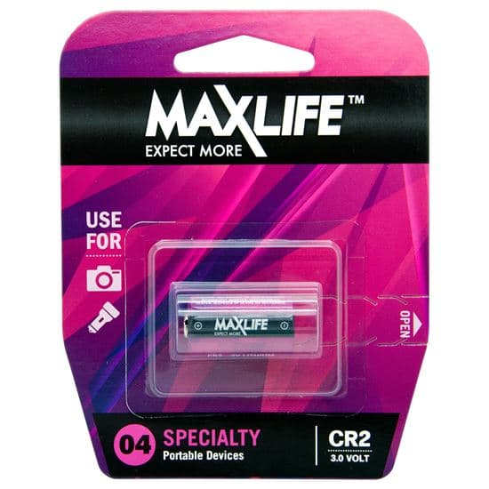 Maxlife MAXLIFE CR2 Lithium 3V Battery. 1Pk. BATCR2