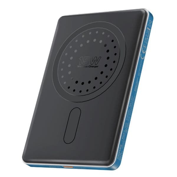 Promate 5000mAh Ultra-Slim Wireless Charging 15W MagSafe PowerBank 20WPD USB-C In/Out Port Smart BLADE-5-BL