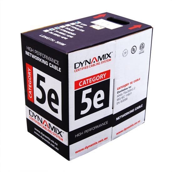 Dynamix DYNAMIX 305m Cat5e Ivory UTP STRANDED Cable Roll 100MHz, C-C5E-ST-R