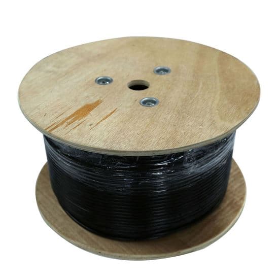 Dynamix DYNAMIX 500m Cat6 Black SOLID GEL Filled Outdoor cable, 23AWGx4P, C-C6-SLDGEL500
