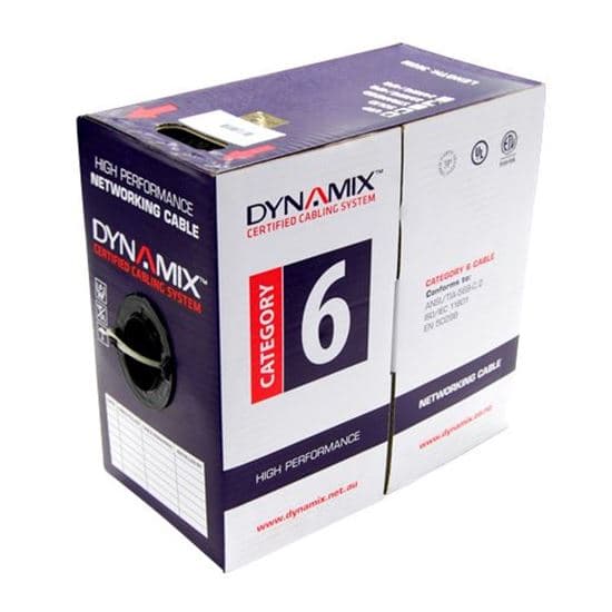 Dynamix DYNAMIX 305m Cat6 White UTP STRANDED Cable Roll, 250MHz, 24 C-C6-ST-R-WHITE