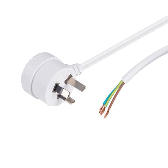 Dynamix DYNAMIX 3M 3-Pin Tapon Plug to Bare End, 3 Core 1mm Cable, White C-PB3C10T-3WH