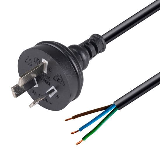 Dynamix DYNAMIX 3M 3-Pin Plug to Bare End, 3 Core 0.75mm Cable, Black C-PB3C75-3