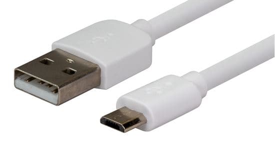 Dynamix DYNAMIX 2m USB 2.0 Micro-B Male to USB-A Male Connectors. C-U2AMICB-2WH