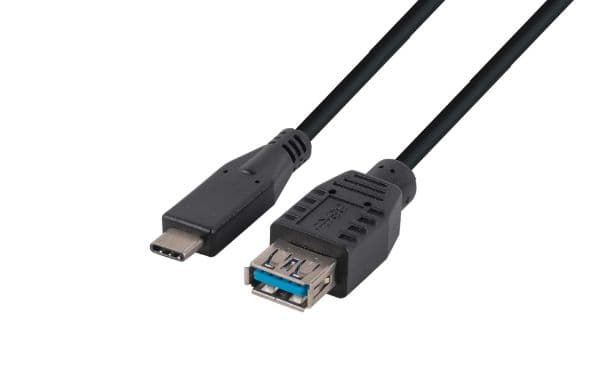 Dynamix 2M USB 3.1 USB-C Male To USB-A Female Cable Black C-U3-1CAF-2