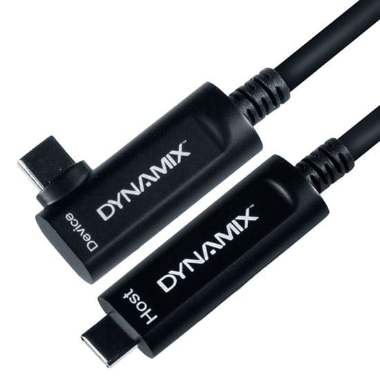 dynamix DYNAMIX 15M USB 3.2 Right-Angled Type C to C Hybrid Active Optical C-U32-LLRA-CC-15
