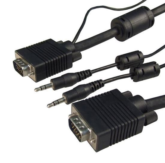 Dynamix DYNAMIX 5m VGA Male/Male Cable with 3.5mm Male/Male Audio Lead, C-VABK-MM5