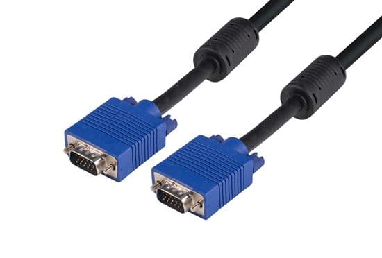 Dynamix DYNAMIX 5m VESA DDC1 & DDC2 VGA Male/Male Cable - Moulded, C-VDDCBK-MM5