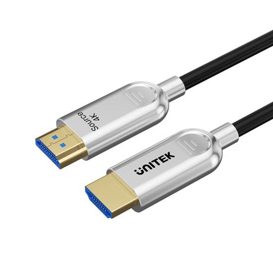 Unitek UNITEK 30m HDMI 4K Fibre Optic 2.0 Cable with 24K Gold-plated C11092A-30M