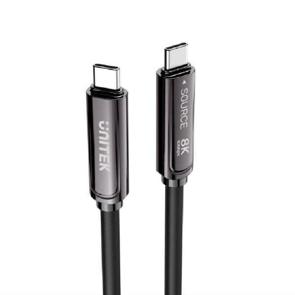 UNITEK 10M 8K Fiber Optic Full Featured USB-C Cable. High Speed 10Gbps Transfer, 60W PD C14178A-10M