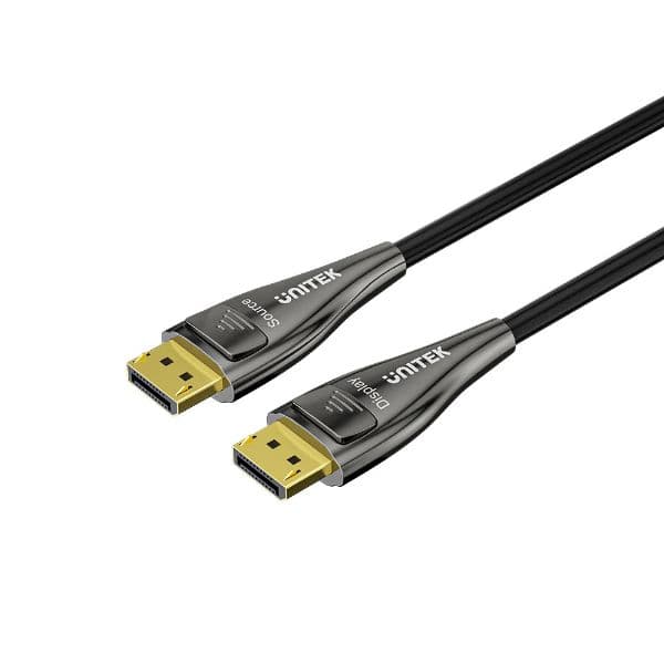UNITEK 20M 8K Fiber Optic DisplayPort 2.1 Supports 54Gbps Bandwidth Up To 8K@120Hz C1631ABK01-20M