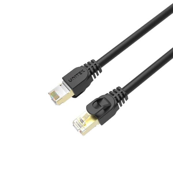 UNITEK 0.5m CAT7 Black SSTP 26AWG Patch Lead In PVC Jacket Supports 10 Gigabit Ethernet C1808HBK-0-5