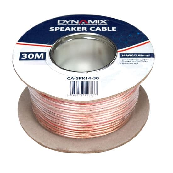 Dynamix DYNAMIX 30m 14AWG/2.08mm Speaker Cable, OFC 42/0.25BCx2C, CA-SPK14-30
