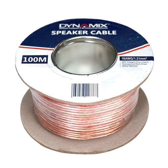 Dynamix DYNAMIX 100m 16AWG/1.31mm Speaker Cable, OFC 25/025BCx2C, CA-SPK16-100